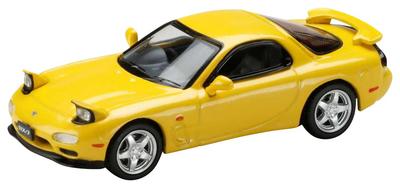 Масштаб HJ64 Infini TYPE RS Competition Желтый Мика Готовая модель 1/64 RX-7 (ФД3С)