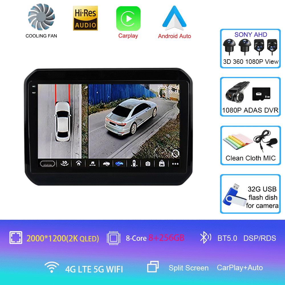 Вентилятор охлаждения Android 14 для Suzuki Ignis 2016 - 2020 GPS экран поддержка Raer камера Carplay BT автомобильный мультимедийный радио видеоплеер