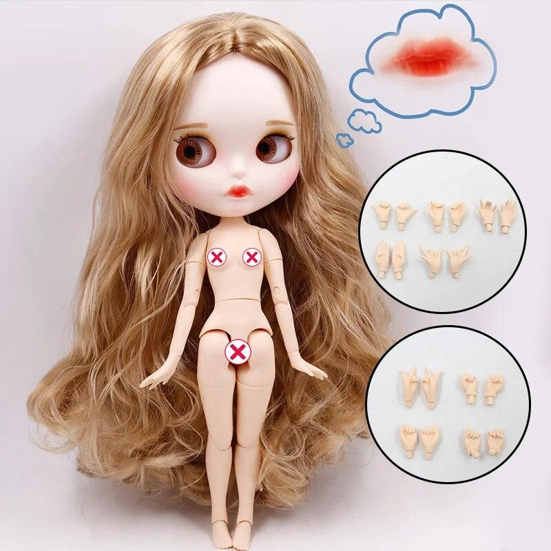 Кукла ICY DBS Blyth Нет. 4 изогнутые губы, матовое лицо на заказ с бровями, тело 1/6 bjd, аниме