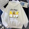 Autumn Winter Casual Bee Happy Letter Print Hoodies Solid Color Long Sleeve Hooded Pullovers Sweatshirts Plus Size(Ship In 48 Ho
