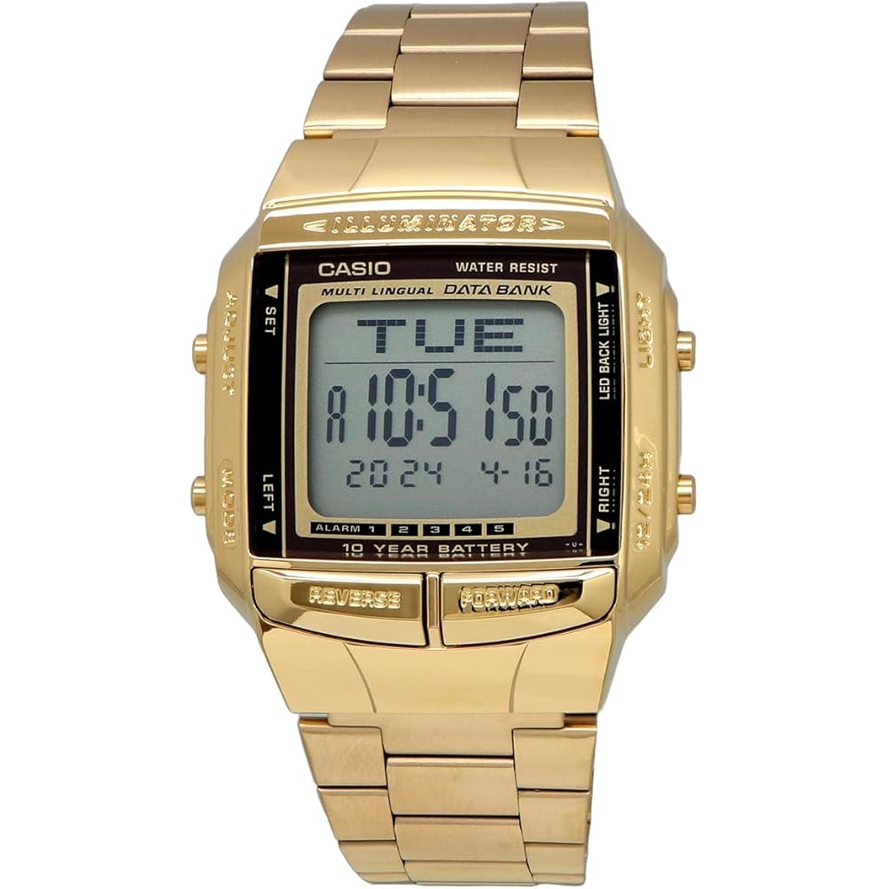 Casio Цифровые часы Data Bank Telememo 30 DB-360G-9A Мужские Золотые Зарубежная модель