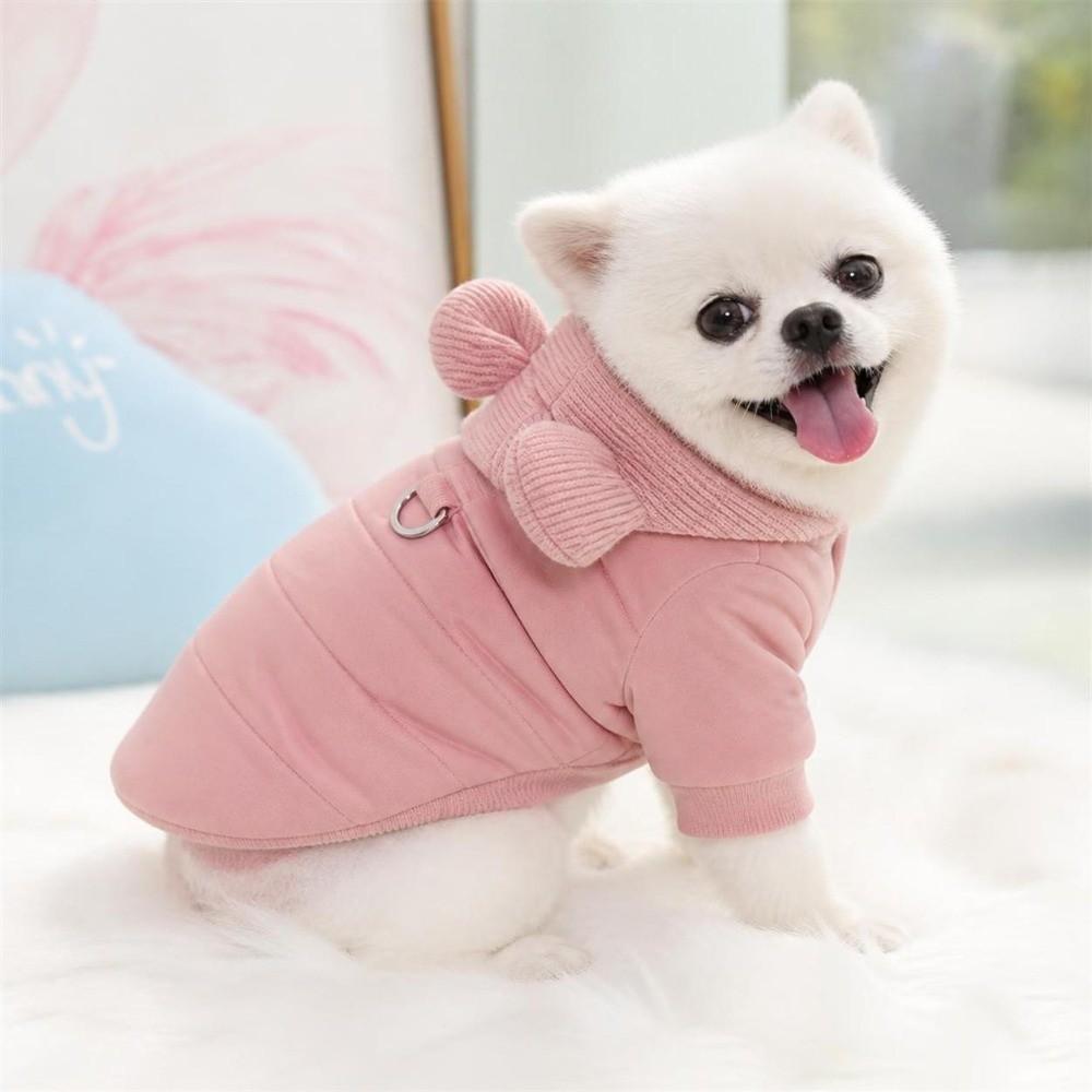 Windproof Dog Hiking Jacket Cute Hat Dog Bodysuit Fashion Pet Clothes Puppy