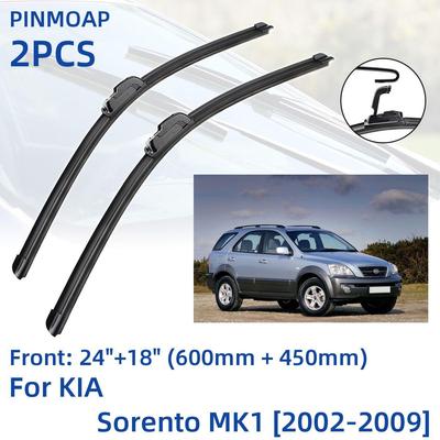 2 шт. передние щетки стеклоочистителя для KIA Sorento MK1 2002-2009 24 "+ 18" оконные щетки резак аксессуары 2002 2003 2004 2005 2006 2007 2