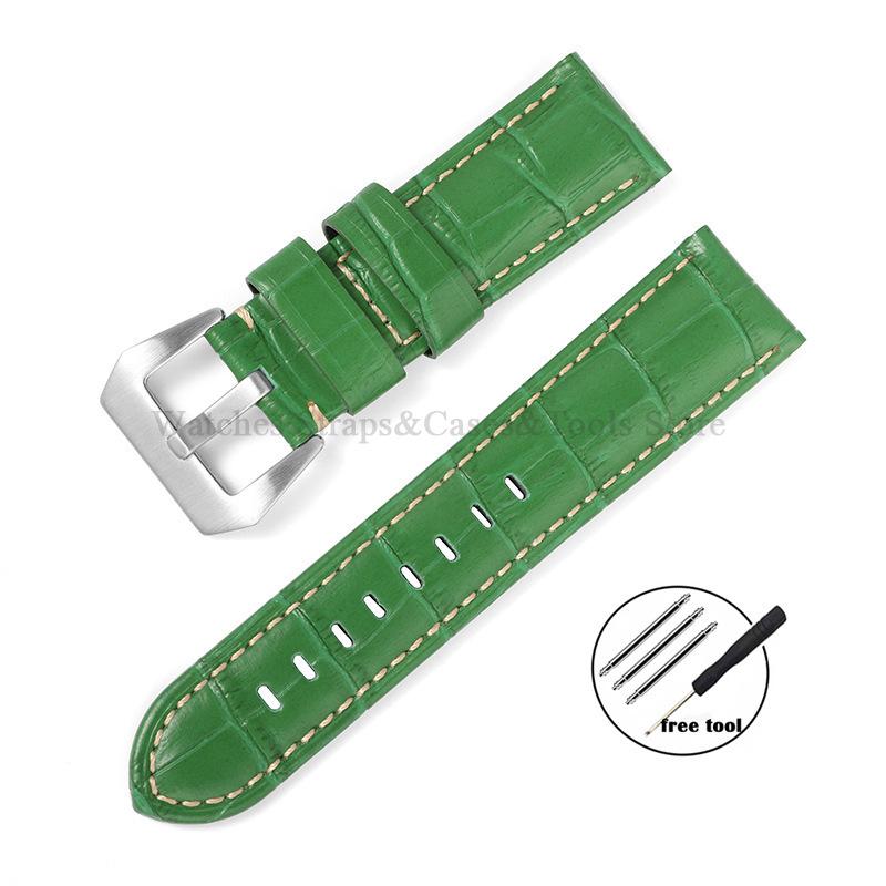 Бизнес Ремешок для часов из натуральной кожи Panerai для Omega Стальная пряжка Черный Коричневый Мужской ремешок Аксессуары 20 мм 22 мм 24 мм 26 мм