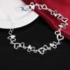 FULL Heart AAA Zircon Chain Bracelet 925 Sterling Silver Jewelry