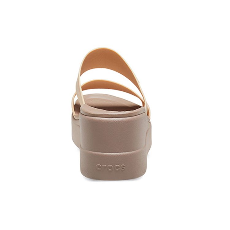 Crocs Бруклинские повседневные шлепанцы на толстой подошве, женские шлепанцы, шампанское 207640-99P