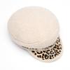 Autumn Winter Wool Leopard Print Flat Cap Women's Warm Hat Captain Cap