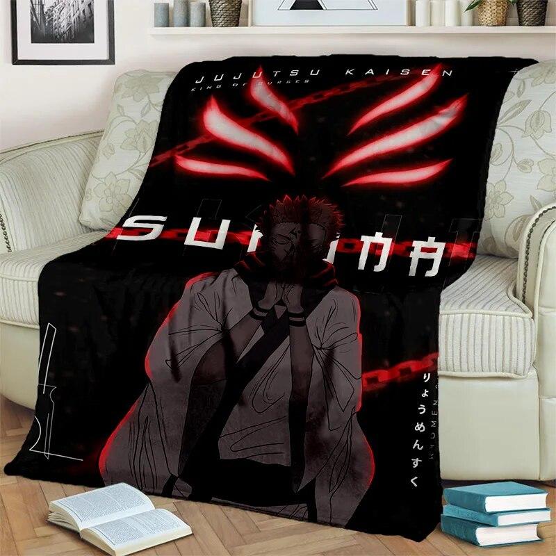 Jujutsu Kaisen Anime Itadori Yuji Blanket,Soft Throw Blanket for Home Bedroom Bed Sofa Picnic Travel Office Cover Blanket Kids