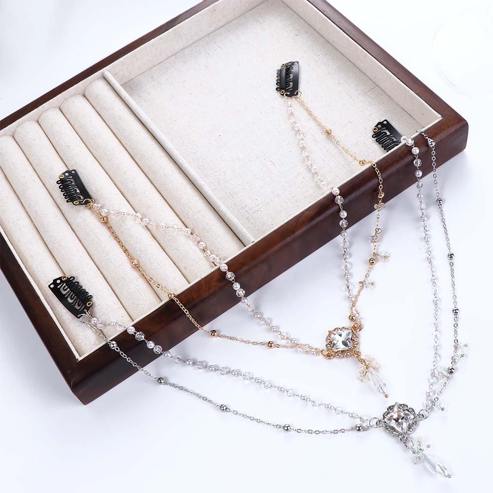 Праздничные Жемчужные Фото Реквизит Новогодний Боковой Зажим Аксессуары Для Волос Хрустальная Цепочка На Голову Подвеска На Брови