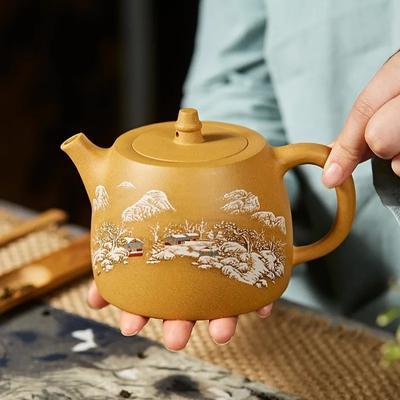 490 мл Классический чайник Исинская фиолетовая глина Рудная секционная грязь Фильтр Чайники Принадлежности для китайского чая Чайник Цзыша 1 шт. чайник