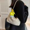 Solid Color Women Underarm Bags Soft Nylon Ladies Simple Hobos Shoulder Bag Female Clutch Purse Small Handbags Girls Armpit Bag