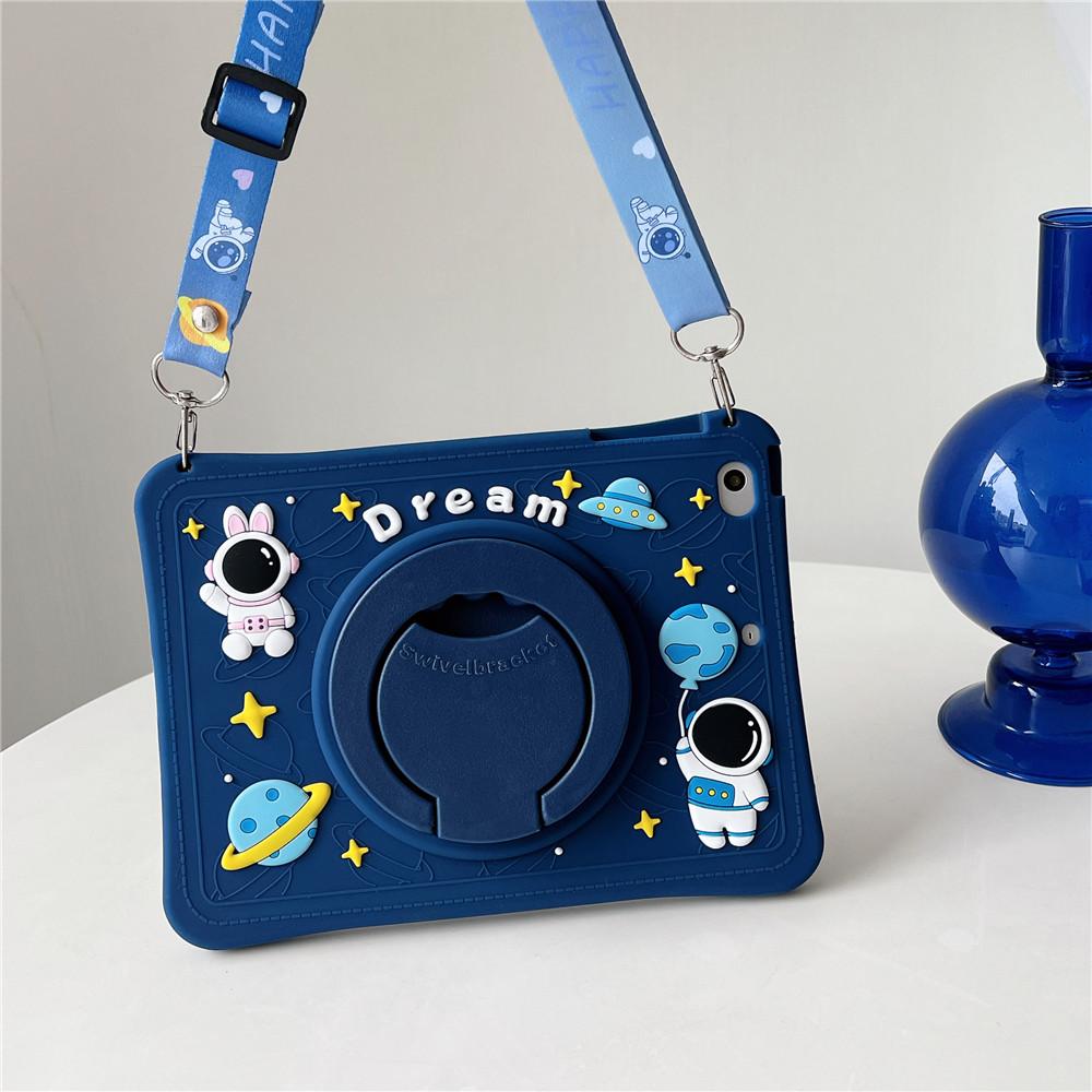 Детский силиконовый чехол-подставка с изображением астронавта и кота для iPad 10, 9, 8, 7, 10,2 Mini 6 9,7 Pro 11 Air 2 3 4 5 10,9 2022, чехол для планшета Funda