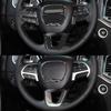 5pcs Carbon Fiber Car Steering Wheel Decor Cover for Dodge Charger 2015-