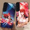 Стеклянный чехол HSR Himeko для мобильного телефона Samsung Galaxy S26 S25 S24 S23 S22 S21 S20 Note20 Plus FE Ultra Цветная крышка