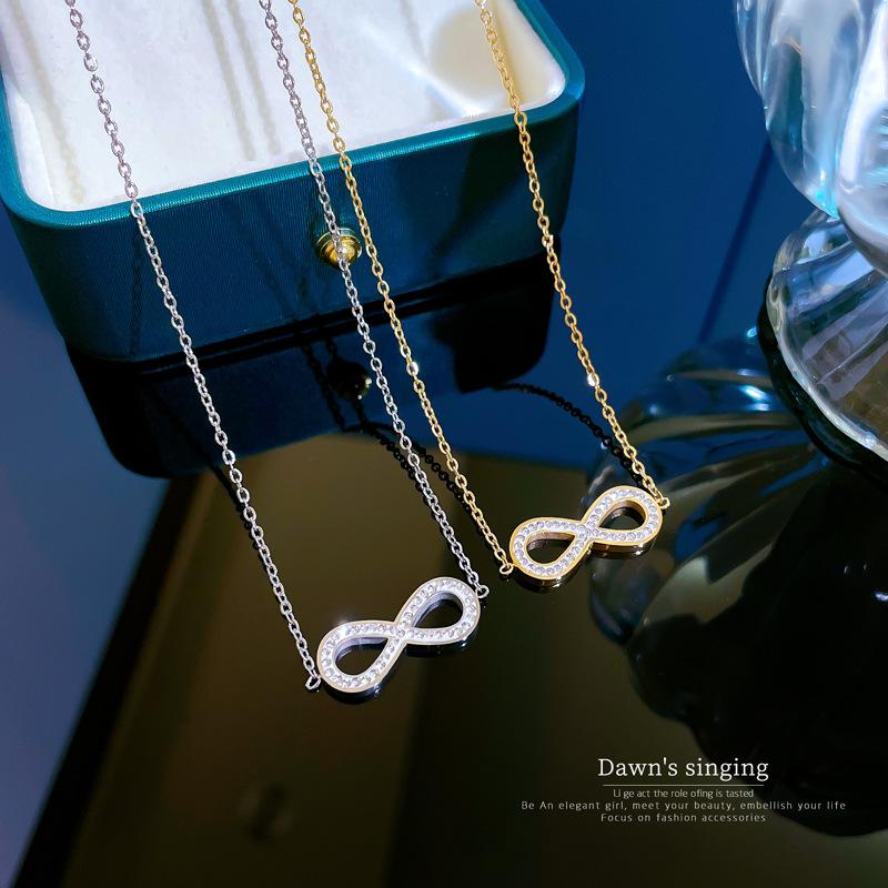 Bow Eyes Minimalist Wind Furnace Real Gold Necklace Women'S Collarbone Chain Accessories
