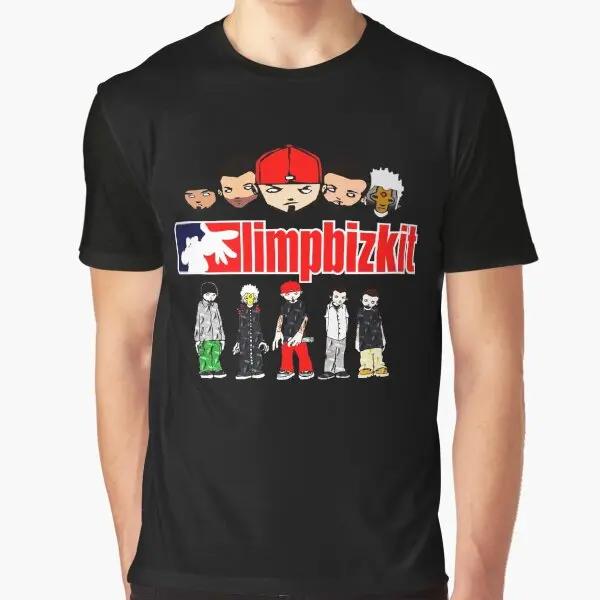 Хиты продаж Футболка Limp Bizkit с принтом музыкальной группы Летняя футболка класса люкс из чистого хлопка Мужская и женская футболка с короткими рукавами