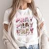 (Asian Size) Graphic Tee Casual T Clothing Faith Letter Trend Cute Print Female Casual Women's Top Fashion Short Sleeve T-shirt