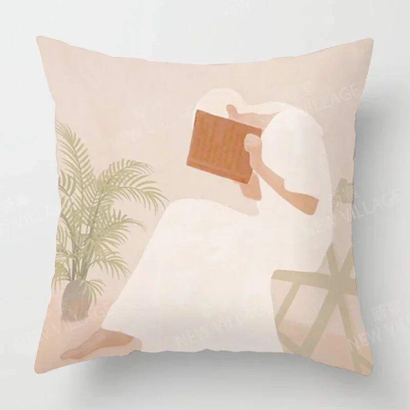 Скандинавский Осенний Домашний Декор Осень Наволочка для Подушки Плед Чехол для Подушки Дивана Бархат Современный