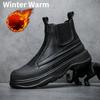 Thick Soled High Top Shoes Men's Fashion Genuine Leather Board Shoes Men Leather Original Versatile Casual Ankle Boots Sneakers
