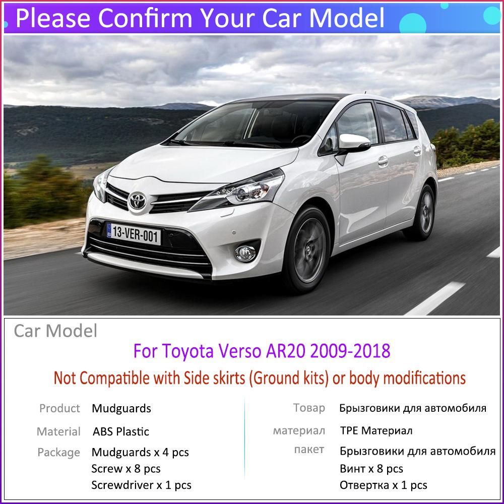 Автомобильные брызговики для Toyota Verso 2009 ~ 2018 AR20 2010 2011 2012 2013 2014 брызговики Fender брызговики авто