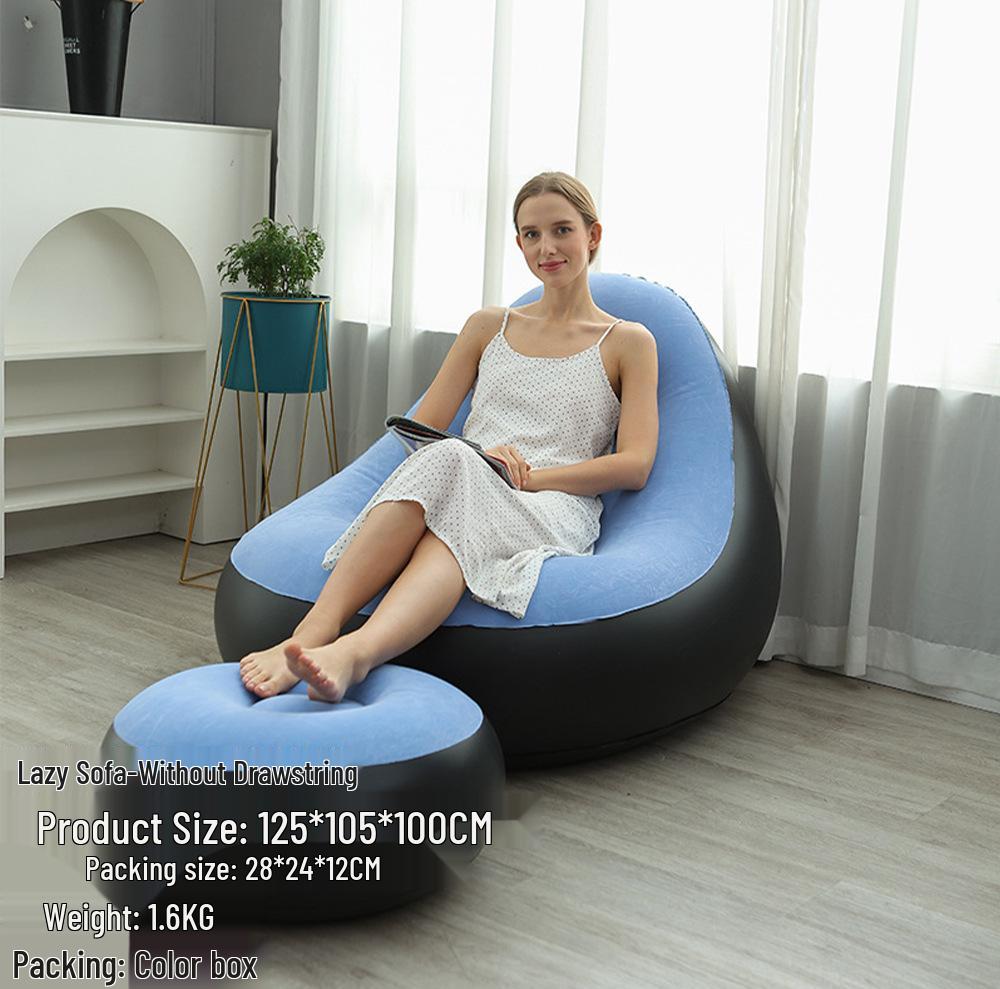 Luxurious Eco-Friendly Portable Recliner Set with Air Cushion and Footrest Stool.