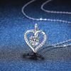Heart Necklace 100% 925 Sterling SilverColor  Pendant Necklace For Women Sparkling Wedding Party Fine Jewelry 2025