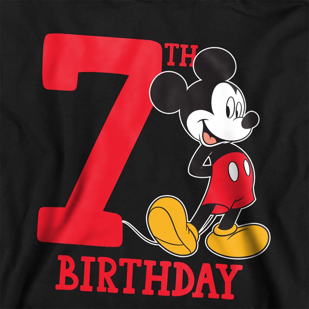 Disney Childrens/Kids Mickey Mouse Shirt Heather 7th Birthday Hoodie