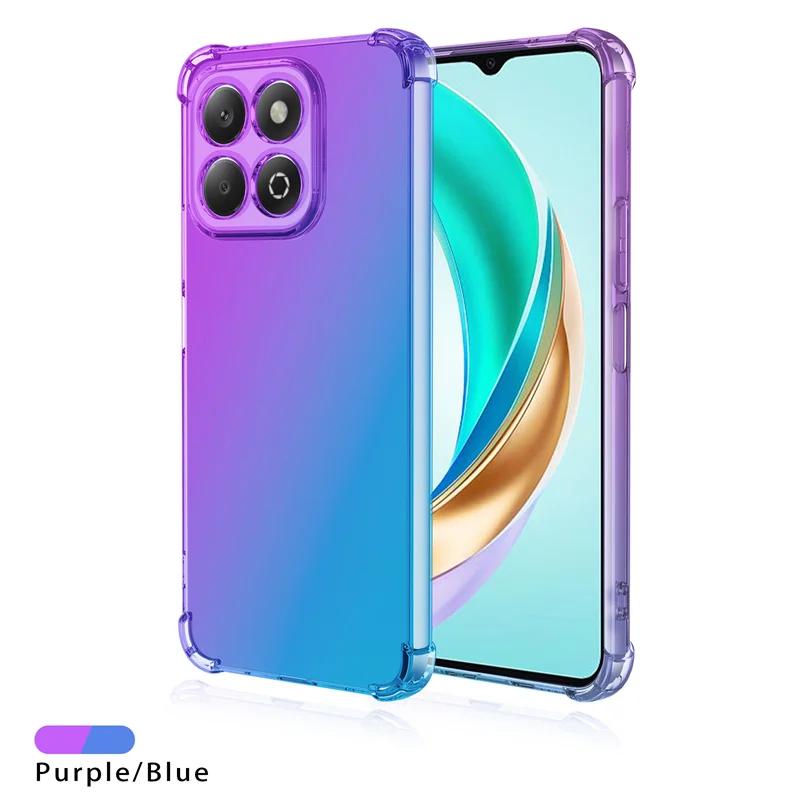 Для Honor 200 Smart 200pro Honor200 Lite X7C 4G Чехол Радужный градиент Противоударные чехлы для телефонов Силиконовый мягкий TPU Airbag Полупрозрачный противоударный чехол