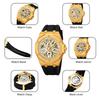 Mechanical Sport Design Bezel Fashion Watch Mens Watches New Montre Homme Clock Men Automatic Skeleton