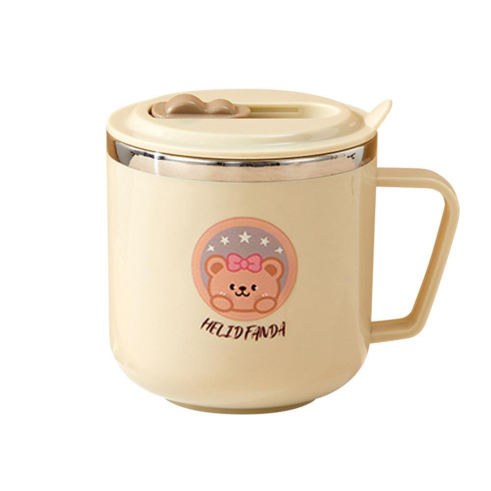 316 Stainless Steel Straw Water Cup Double Wall Drinking Cup Cute Insulated Mug for Children