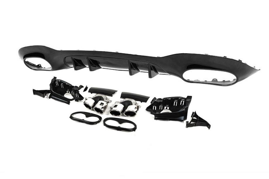 Задний диффузор с насадками (Дизайн A45 SD) для Mercedes A-сlass W177 2018- гг