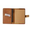 1158 Genuine Crazy Horse Leather Passport and Card Holder Wallet with Pen and Notebook for Men and Women