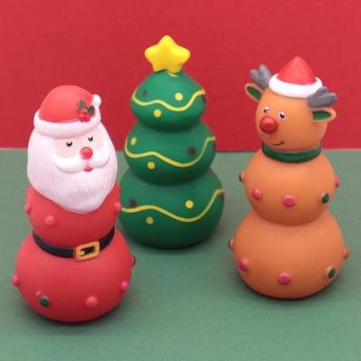 Неразрушимая виниловая пищалка-олень, рождественская игрушка для собаки