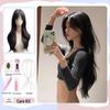 Brown Lolita Long Straight Wig for Round Faces - Natural Full Head Coverage