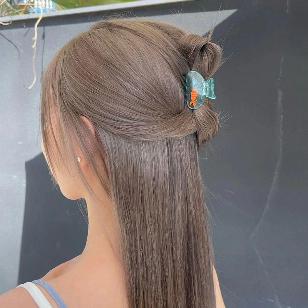 Animal Fish Hair Claw Small Shark Clip Animal Hair Clip Fashion Acetate Hair Claw Daily