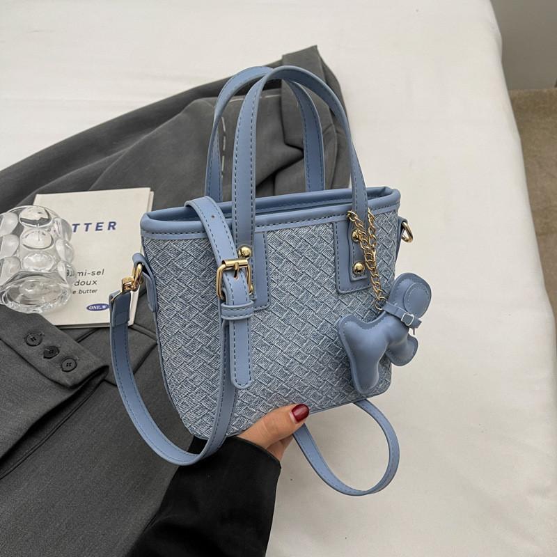 IELGY Fashionable Versatile Portable Bucket Bag, Retro High-end Shoulder Commuter Messenger Bag