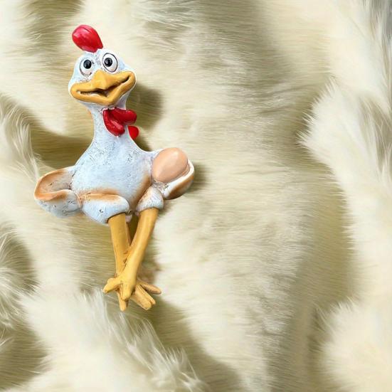 Курица орнамент смола ручная роспись сидящая курица статуя забор декор курица фигурка для