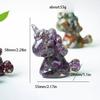 Фигурка единорога из смолы с текстурой ручной работы из кристаллов для домашнего декора и в качестве подарка