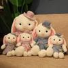 Lovely Dressed Rabbit Plush Toys Kawaii Dolls Stuffed Soft Animal Rabbit Dolls for Baby Girls Birthday Gifts