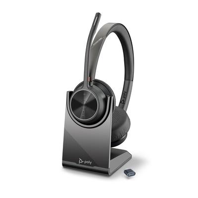 Беспроводная гарнитура Poly Voyager 4320 Bluetooth Dongle В комплекте зарядная подставка В комплекте микрофон с функцией шумоподавления В комплекте Легкий Год выпуска