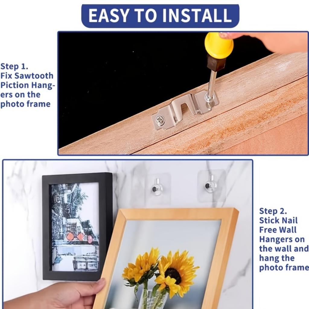 Набор из 100 крючков для картин, зубчатые крючки, решение для подвешивания картин, крючки для картин в рамах, художественные работы