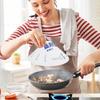 10 шт. Регулируемая бумажная крышка от брызг для микроволновой печи, круглая одноразовая крышка для кастрюли, крышка для походной кастрюли, барбекю
