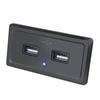 12V-24V 3.1A Dual Usb Charger Socket Square Power Outlet Embedded Surface Mounted For Car Yacht Truck ATV Boat Bus Power Adapter