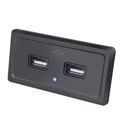 12 В-24 В 3,1 А двойное USB-разъем для зарядного устройства, квадратная розетка, встроенный поверхностный монтаж для автомобиля, яхты, грузовика, квадроцикла, лодки, автобуса, адаптер питания