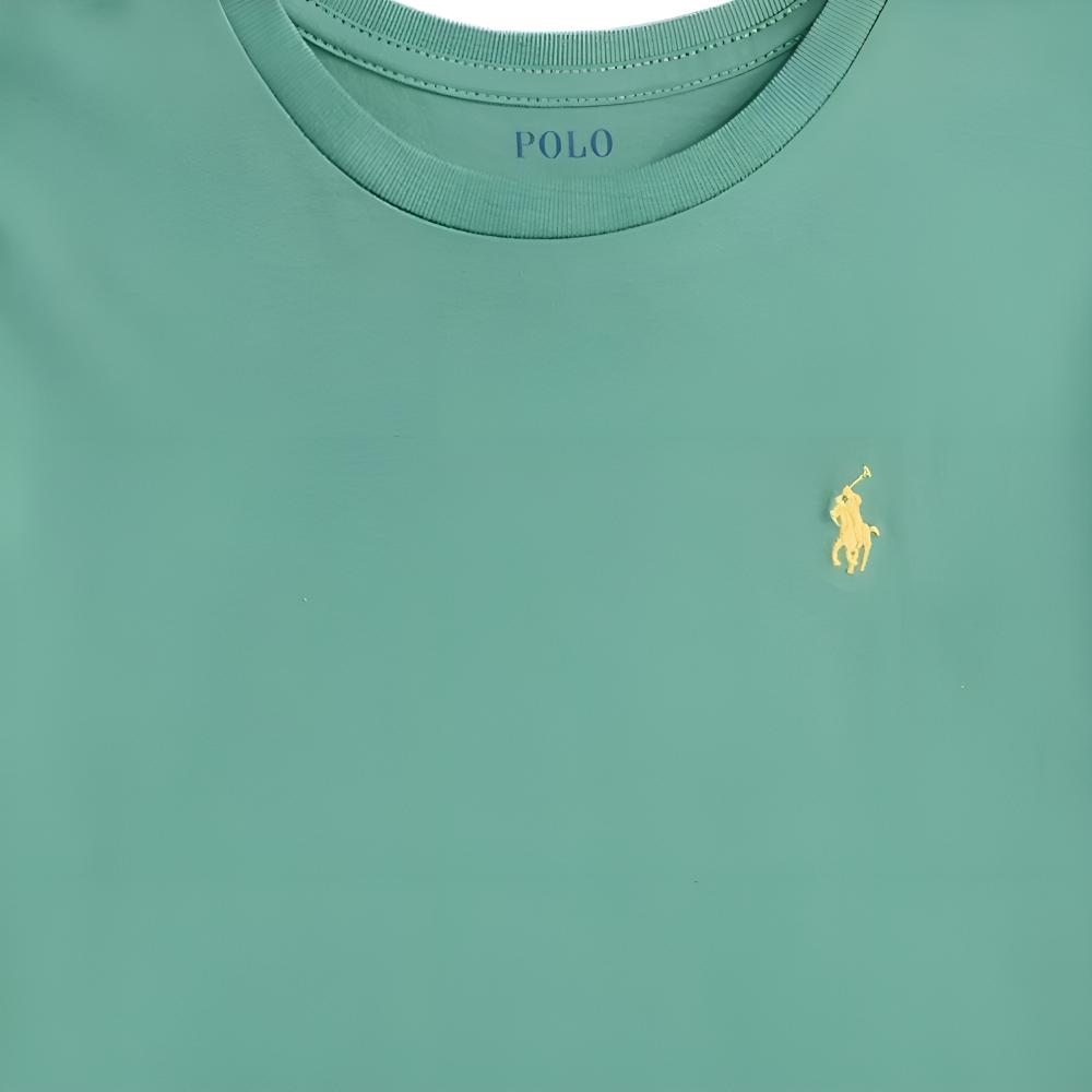 Polo Ralph Lauren Хлопковая однотонная футболка с круглым вырезом и коротким рукавом для детей 313833549086