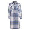 Fashion Women's  Casual Loose Grinding Wool Plush Plaid Long-sleeved Jacket Overcoat