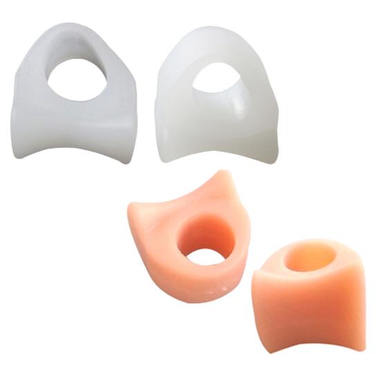 2Pcs Toe Straightener Comfortable Multi-sizes Silicone Bunion Relief Gel Toe Separator for Elder