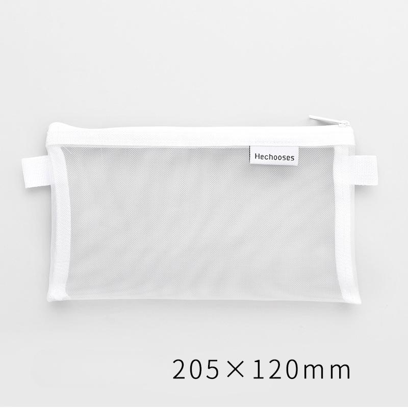 Прозрачный сетчатый пенал для хранения студенческих простых пеналов большой емкости для канцелярских принадлежностей пенал