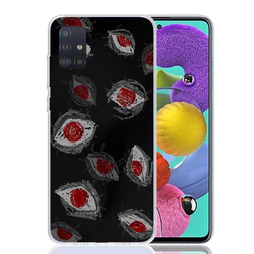 Scary Face Eyes Phone Case for Samsung Galaxy A52 A51 A50S A12 A22 A32 A72 A10S A30S A31 A71 Note 20 Ultra 10 Plus S10 Galaxy A5