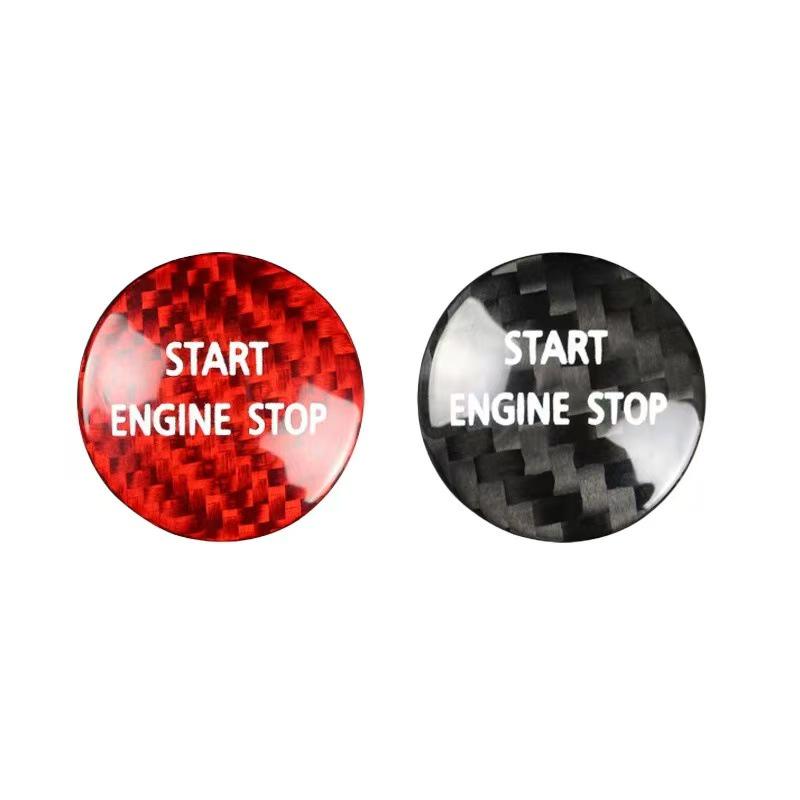 Наклейка на кнопку Start/Stop из настоящей карбоновой fibers для BMW, Mercedes-Benz, Volkswagen, Toyota, Nissan, Honda, Suzuki